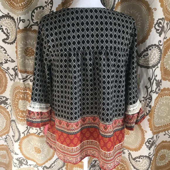 Bohemian tie top with fringe detail - Picture 4 of 4